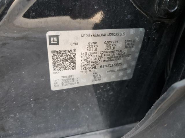 1GKKNLLS9KZ115675 GMC ACADIA SLE