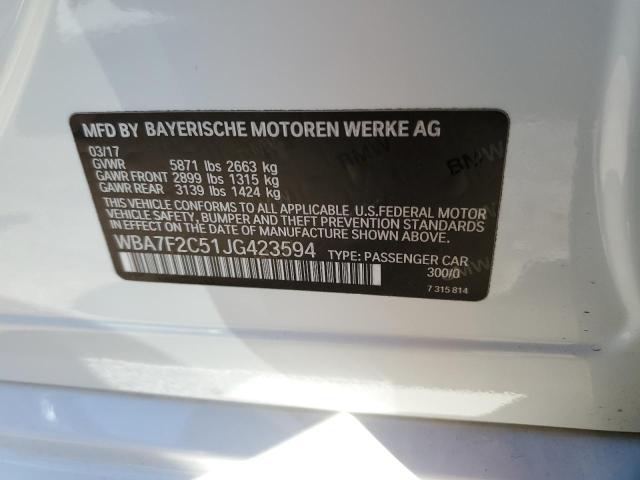 WBA7F2C51JG423594 BMW 750 Xi