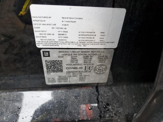 1GKS2AEC8JR229734 GMC YUKON SLE