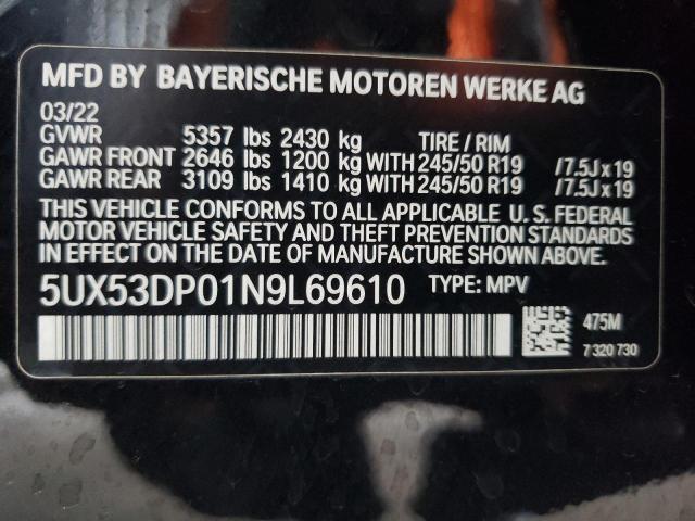 5UX53DP01N9L69610 BMW X3 Xdrive30i
