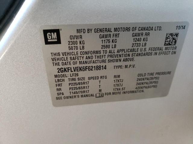 2GKFLVEK6F6218814 GMC Terrain Sle