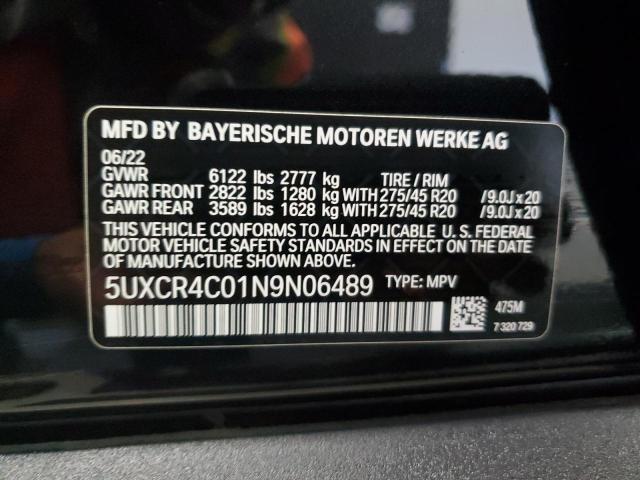 5UXCR4C01N9N06489 BMW X5 Sdrive 40i
