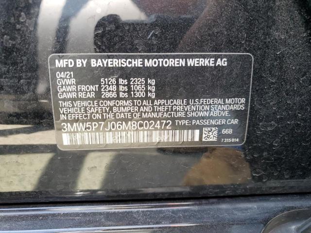 3MW5P7J06M8C02472 BMW 330e