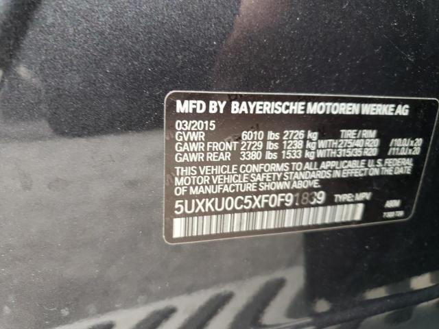 5UXKU0C5XF0F91839 BMW X6 Sdrive35i