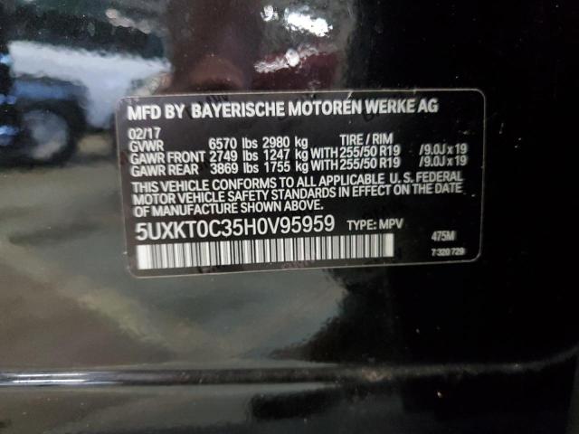 5UXKT0C35H0V95959 BMW X5 Xdr40e
