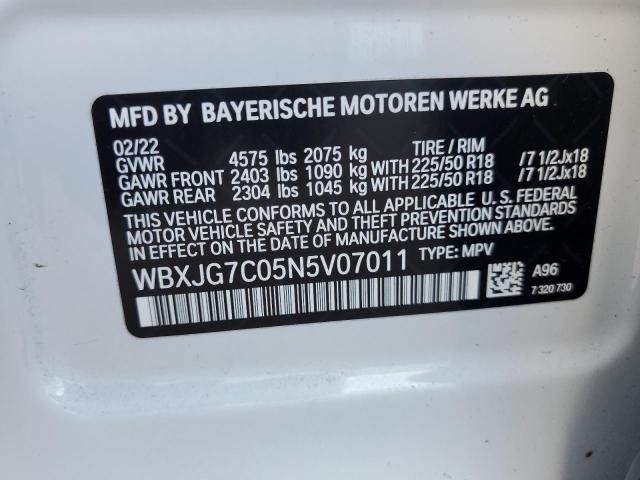 WBXJG7C05N5V07011 BMW X1 Sdrive28i