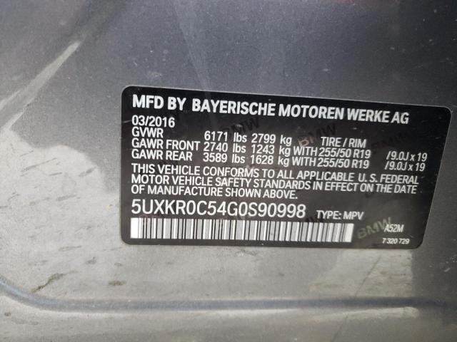 5UXKR0C54G0S90998 BMW X5 Xdrive35i