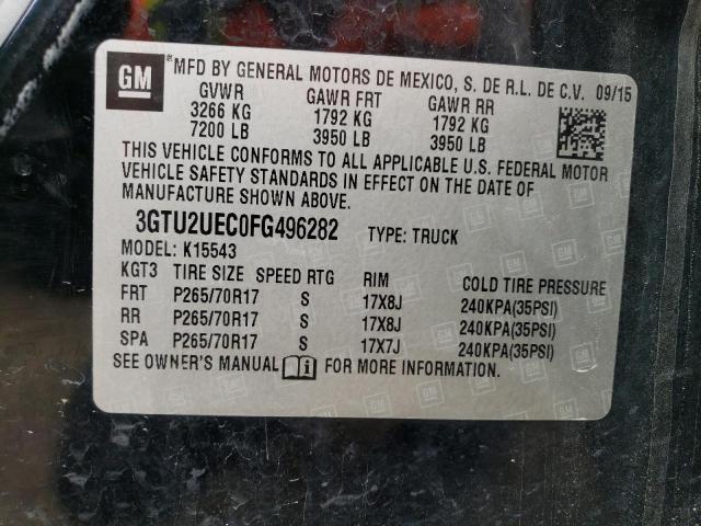 3GTU2UEC0FG496282 GMC Sierra K1500 Sle