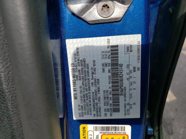 3FA6P0UU8JR245140 Ford FUSION S H
