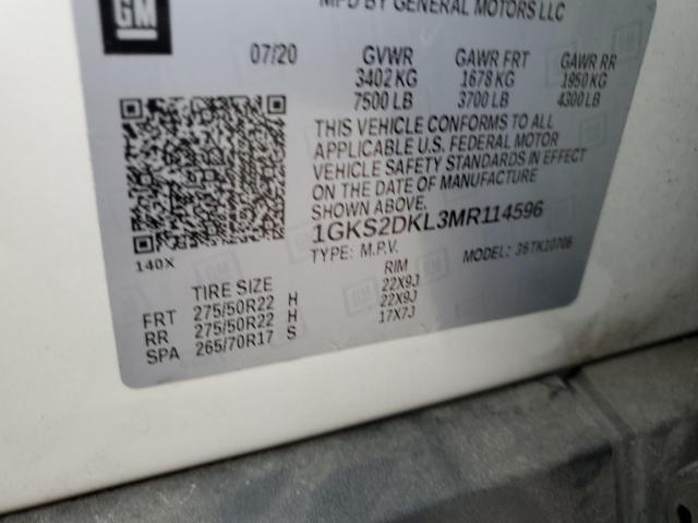 1GKS2DKL3MR114596 GMC YUKON DENALI