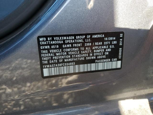 1VWAS7A36FC034853 Volkswagen PASSAT S