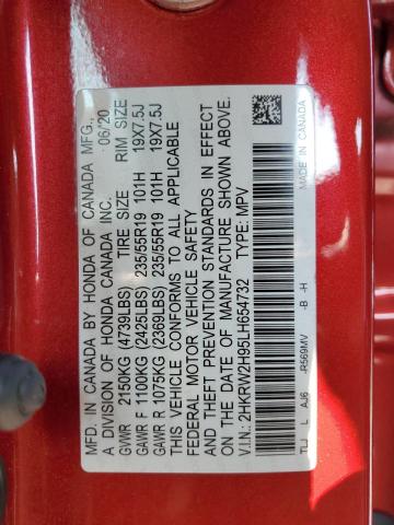 2HKRW2H95LH654732 Honda Cr-v Touring