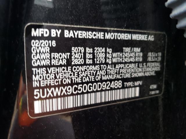 5UXWX9C50G0D92488 BMW X3 Xdrive28i