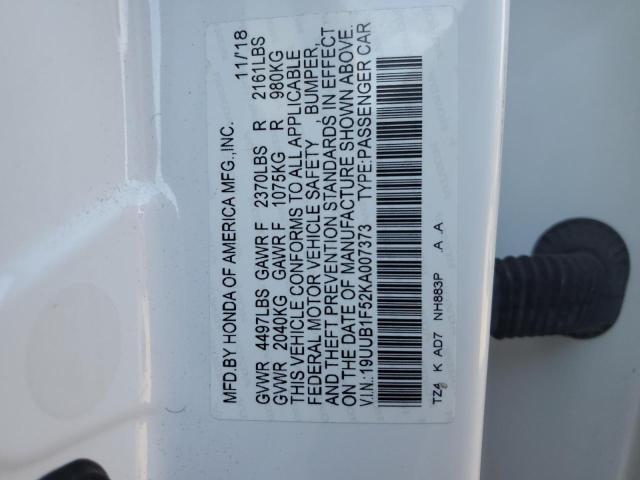 19UUB1F52KA007373 Acura Tlx Technology