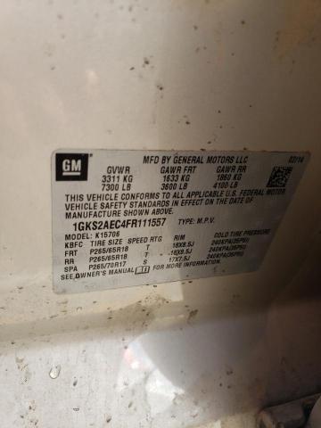 1GKS2AEC4FR111557 GMC YUKON SLE