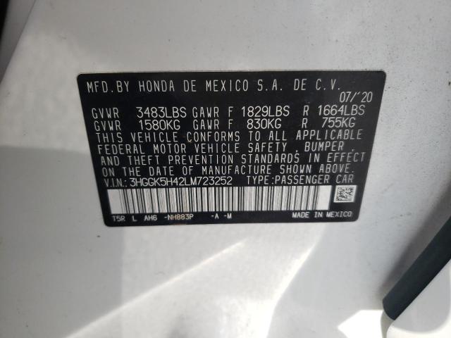 3HGGK5H42LM723252 Honda FIT LX
