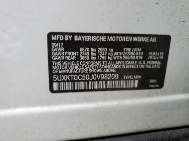 5UXKT0C50J0V98209 BMW X5 Xdr40e
