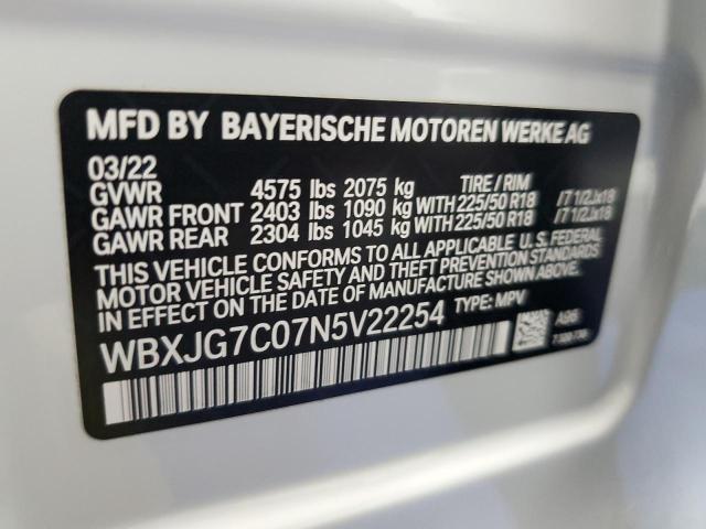 WBXJG7C07N5V22254 BMW X1 Sdrive28i