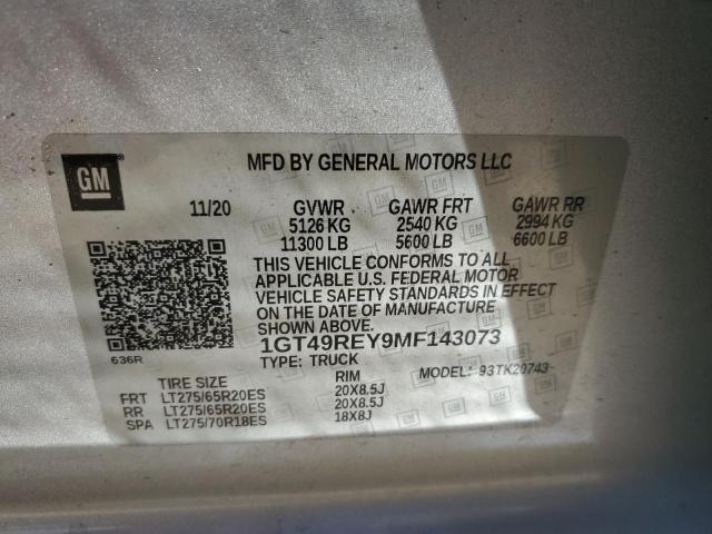 1GT49REY9MF143073 GMC Sierra K2500 Denali