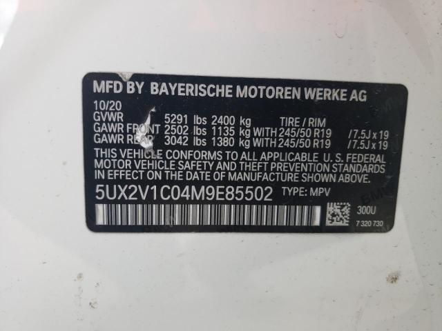 5UX2V1C04M9E85502 BMW X4 Xdrive30i