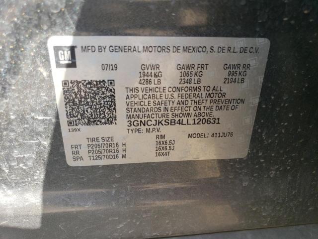 3GNCJKSB4LL120631 Chevrolet TRAX LS