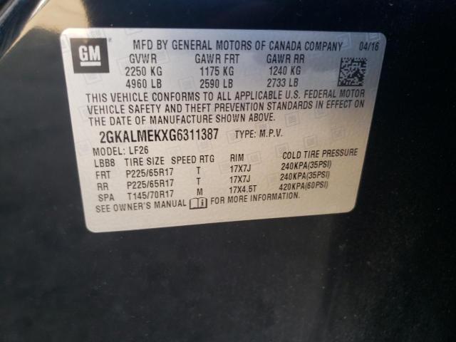 2GKALMEKXG6311387 GMC Terrain Sle