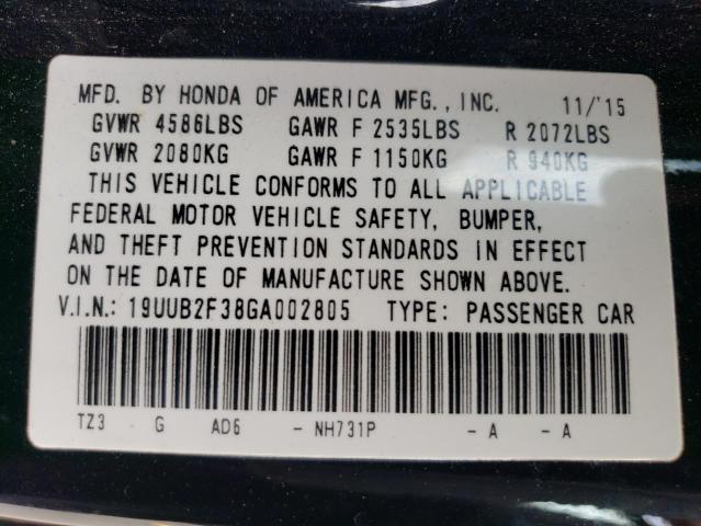 19UUB2F38GA002805 Acura TLX