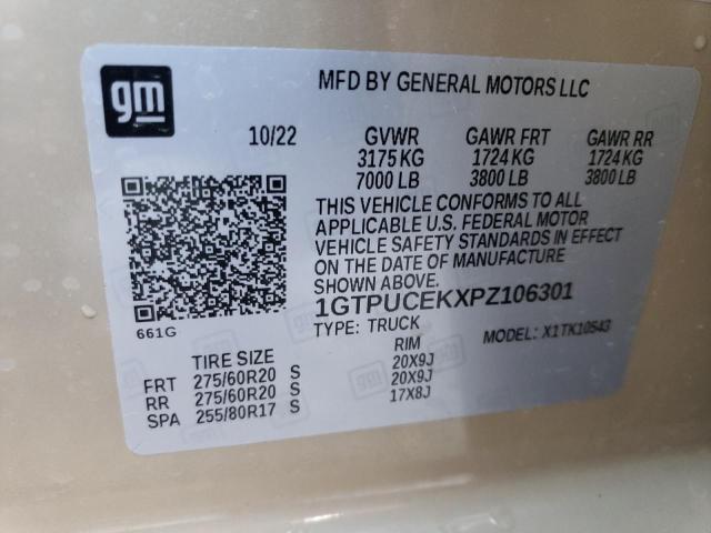 1GTPUCEKXPZ106301 GMC Sierra K1500 Elevation