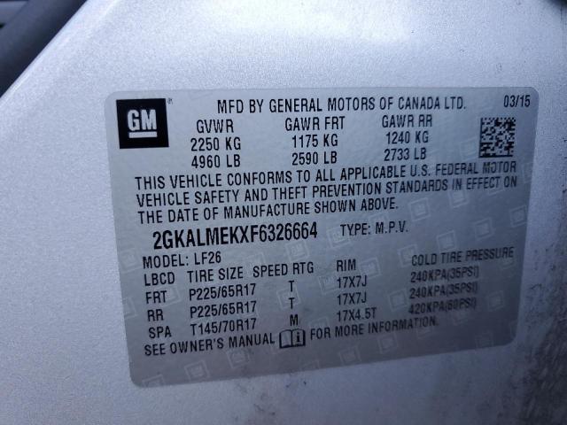 2GKALMEKXF6326664 GMC Terrain Sle