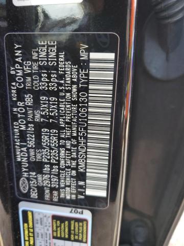 KM8SNDHF5FU106130 Hyundai Santa Fe Gls