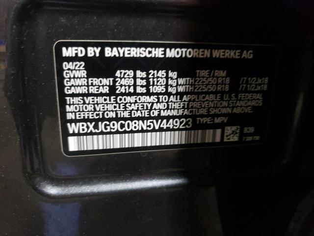 WBXJG9C08N5V44923 BMW X1 Xdrive28i