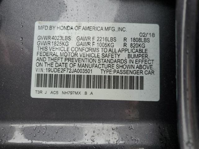19UDE2F72JA003501 Acura Ilx Premium