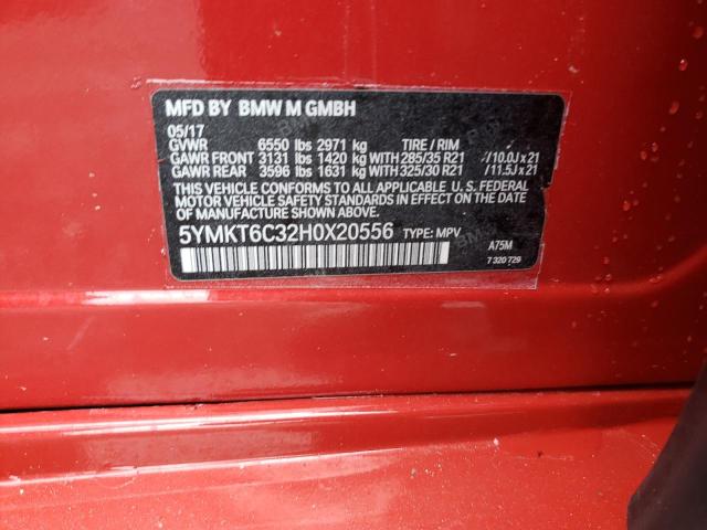 5YMKT6C32H0X20556 BMW X5 M