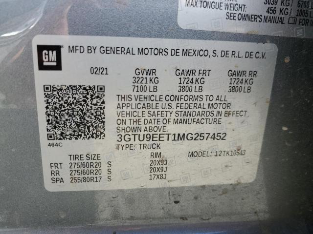 3GTU9EET1MG257452 GMC Sierra K1500 At4