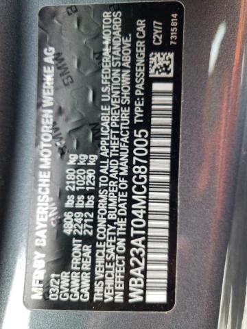 WBA23AT04MCG87005 BMW 430I