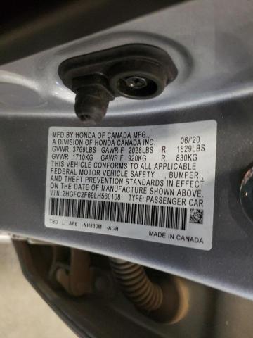 2HGFC2F69LH560108 Honda Civic Lx