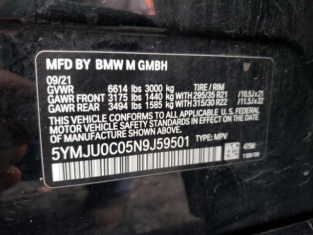 5YMJU0C05N9J59501 BMW X5 M