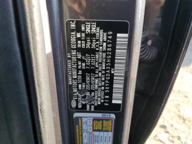 5XYPGDA35HG286749 KIA SORENTO LX