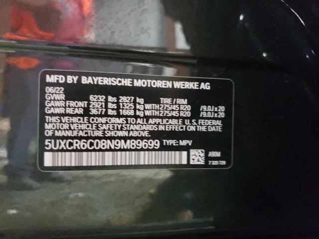 5UXCR6C08N9M89699 BMW X5 Xdrive40i