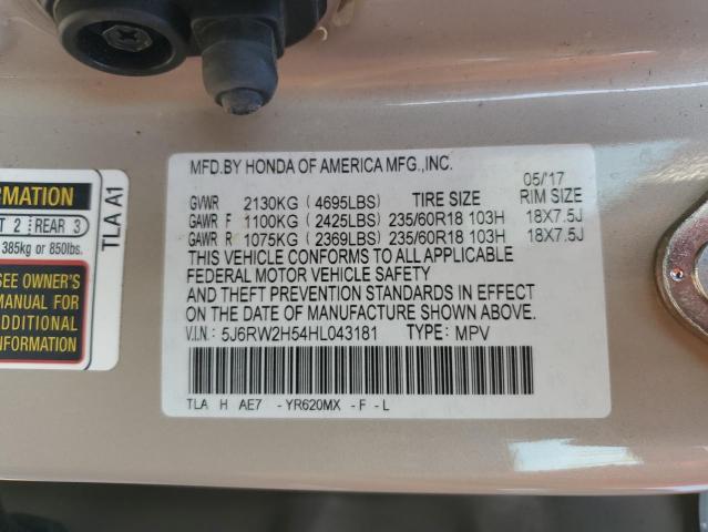 5J6RW2H54HL043181 Honda CR-V EX