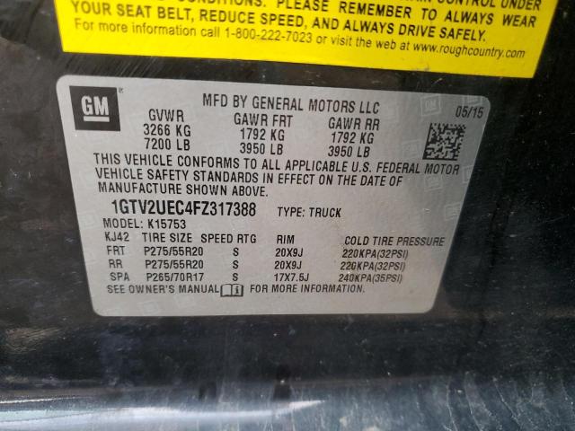 1GTV2UEC4FZ317388 GMC Sierra K1500 Sle