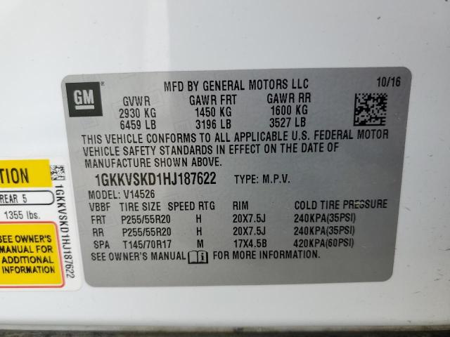 1GKKVSKD1HJ187622 GMC Acadia Limited Slt-2