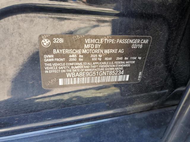WBA8E9G51GNT85234 BMW 328 I Sulev