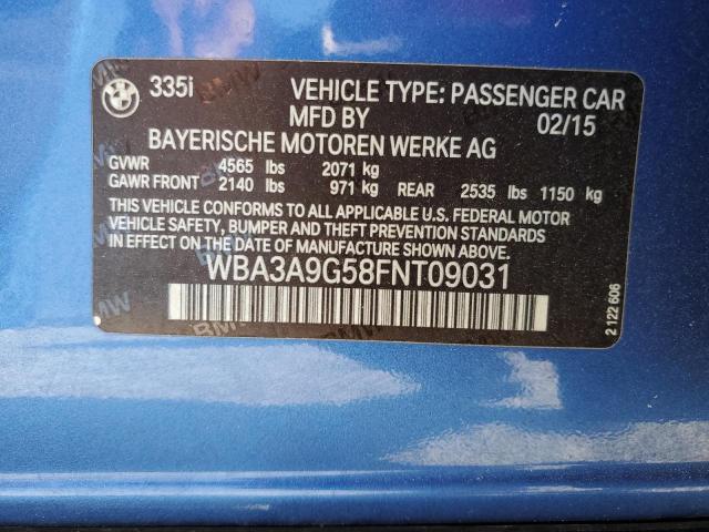 WBA3A9G58FNT09031 BMW 335 I