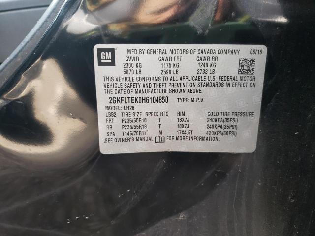2GKFLTEK0H6104850 GMC Terrain Sle