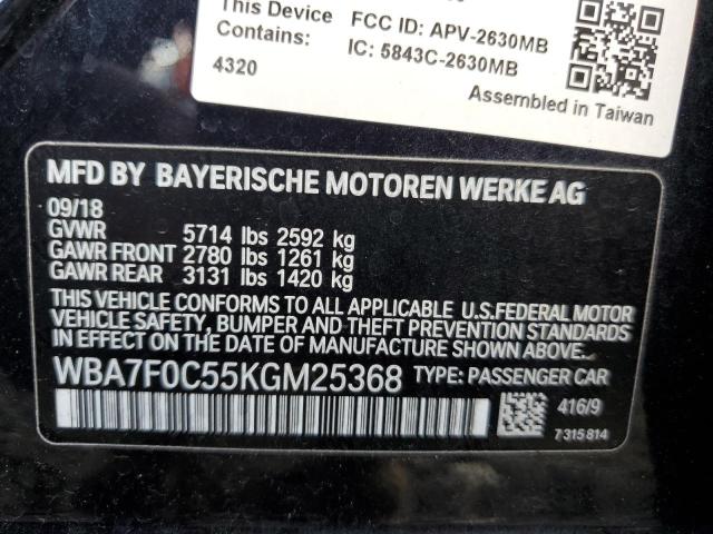 WBA7F0C55KGM25368 BMW 750 I