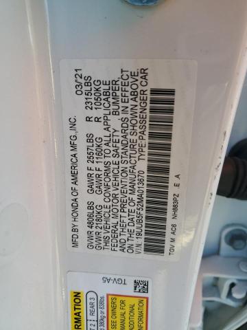 19UUB5F52MA013670 Acura Tlx Tech A