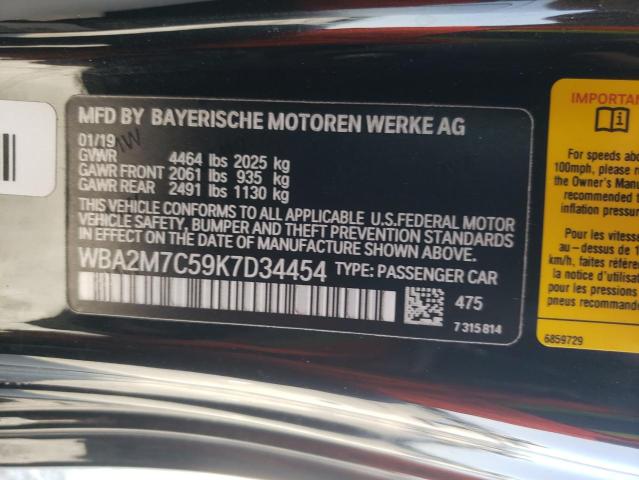 WBA2M7C59K7D34454 BMW 230I