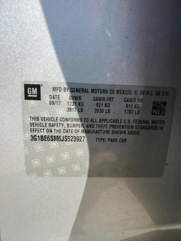 3G1BE6SM6JS523927 Chevrolet CRUZE LT