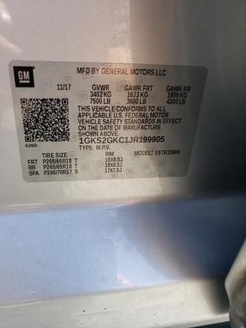1GKS2GKC1JR199905 GMC Yukon Xl K1500 Slt